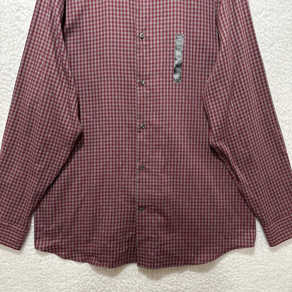 Banana Republic Checked Wrinkle-Resistant Slim-Fit Button Down Long Sleeve Shirt